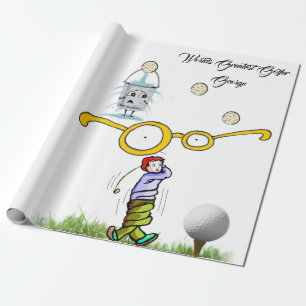 Papier Cadeau Golfeurs Envelopper le papier, Mondes plus grands