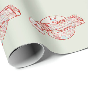 Papier Cadeau Gomme à mâcher drôle thon goût de poisson