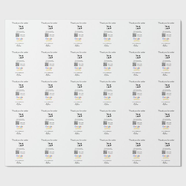 Papier Cadeau Google examen logo entreprise site Web scanner cod (Plat)