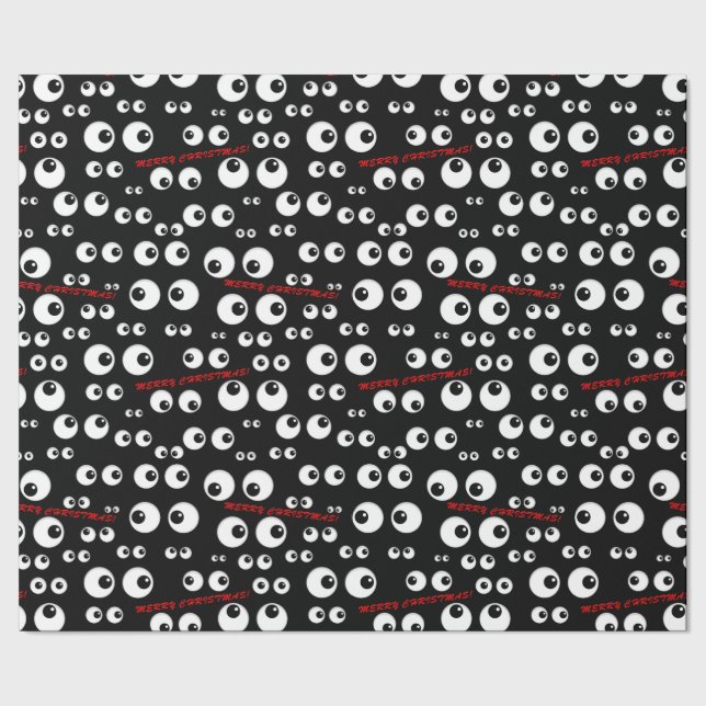 Papier Cadeau Googly Eyes Papier d'enveloppement de Noël (Couture)
