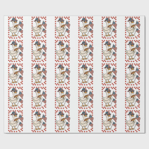 Papier Cadeau Goose American USA Flag Memorial Day 4 juillet