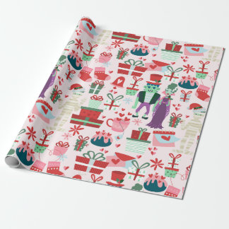 Papier Cadeau goth Noël horreur Mariée Frankenstein Momie
