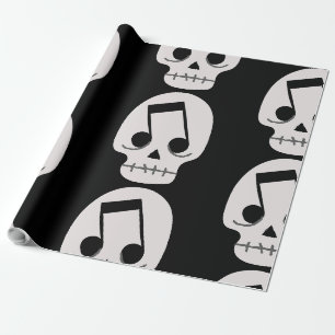 Papier Cadeau goth note yeux crâne
