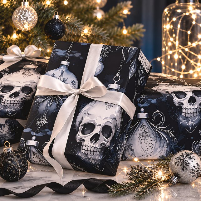 Papier Cadeau Gothic Christmas Crânes Creepmas (Créateur téléchargé)
