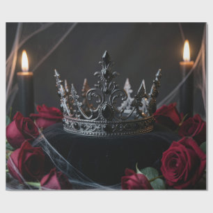 Papier Cadeau Gothic Dark Fantasy Crown Wrapping Paper