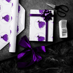 Papier Cadeau Gothique Fairy Indigo Gown Fleur royale violet p