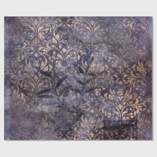 Papier Cadeau Gothique Grunge Indigo