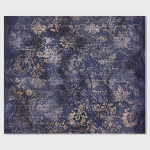 Papier Cadeau Gothique Grunge Indigo