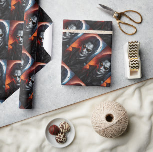 Papier cadeau gothique horreur vampire Sombre Hall