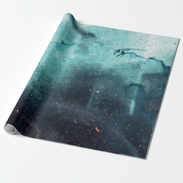 Papier Cadeau gouttelettes d'eau sur vitre (Déroulé)