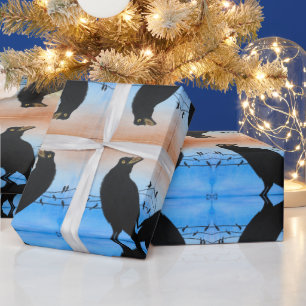 Papier Cadeau Grackle Austin Texas Oiseaux Amateurs de peinture 