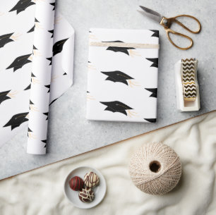 Papier Cadeau Grad Casquette et Tassel Graduation