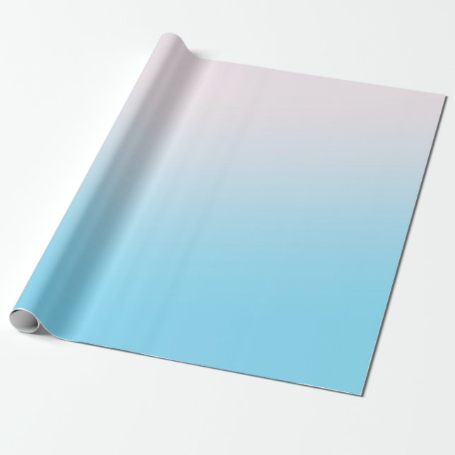 Papier Cadeau Gradient bleu et blanc (Déroulé)