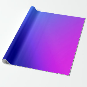 Papier Cadeau Gradient bleu et violet personnalisable