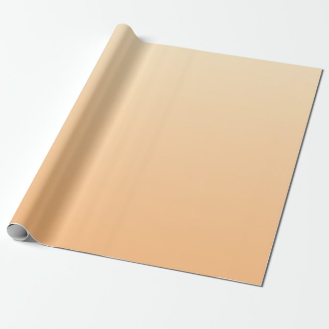 Papier Cadeau Gradient de couleur jaune clair et orange (Déroulé)