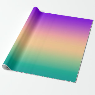 Papier Cadeau Gradient ombre green yellow pink purple soft blurr