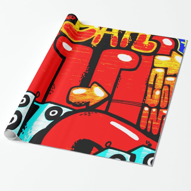 Papier Cadeau Graffiti 19 wpcna (Déroulé)