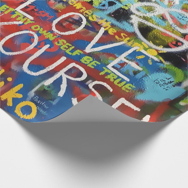 Papier Cadeau Graffiti coloré, (Coin)