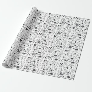 Papier Cadeau Graffiti mignon : Doodle Art Set.