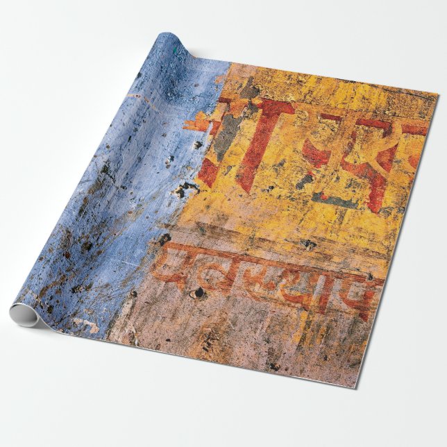 Papier Cadeau Graffiti peint au mur devanagari (Déroulé)