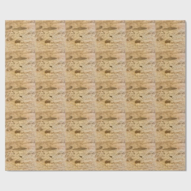 Papier Cadeau Grain de bois original  (Plat)