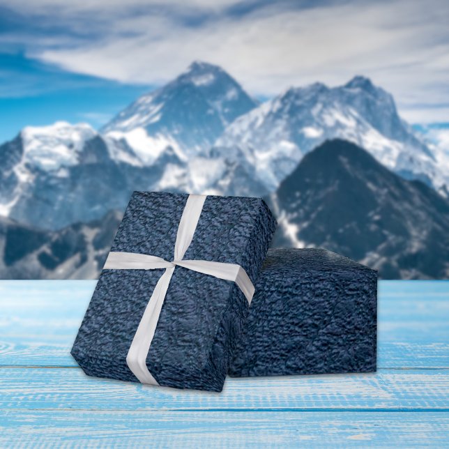 Papier Cadeau Grains Bleus Faux Cuir (Créateur téléchargé)