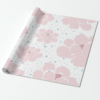 Papier Cadeau Grand Boho rose tendance papier d'enveloppement fl
