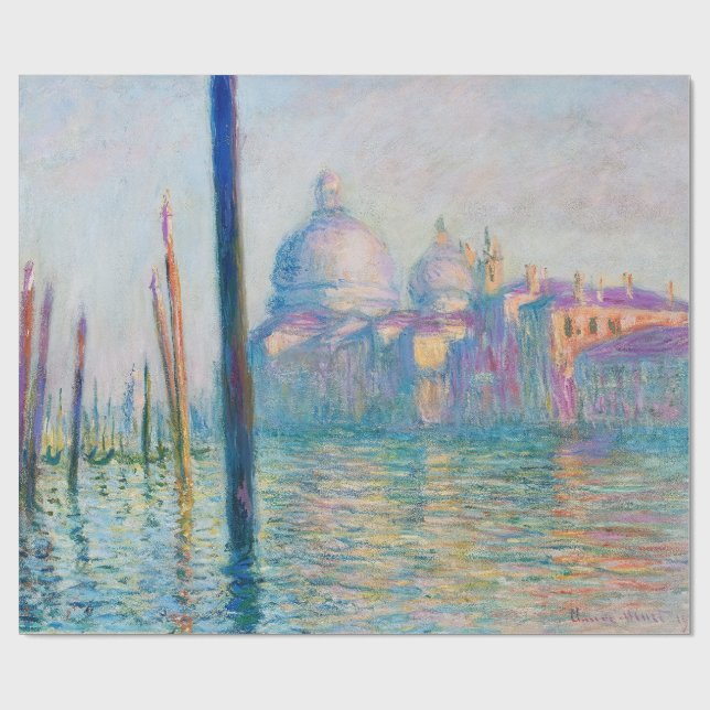 Papier Cadeau Grand Canal Monet Venice Italy Classic Painting (Plat)