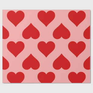 Papier Cadeau grand coeur amour valentine romance minimaliste ré