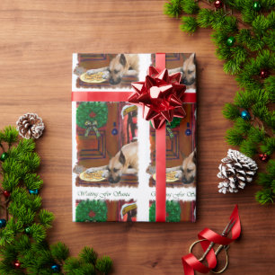 Papier Cadeau Grand Danois en attente de Noël