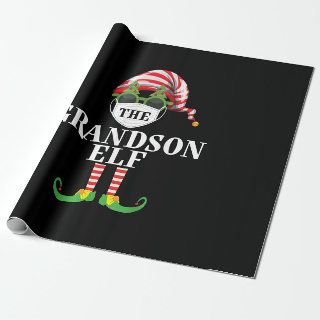 Papier Cadeau Grand-fils Elf à l'approche de Noël (Déroulé)