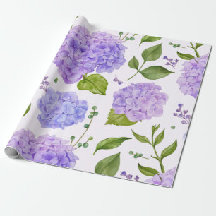 Papier Cadeau Grand Lilac Lilac Hydrangea Floral