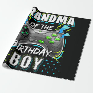 Papier Cadeau Grand-mère du Birthday Boy Matching Video Game