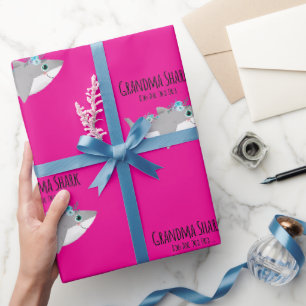 Papier Cadeau Grand-mère Requin personnalisée Doo Doo Doo