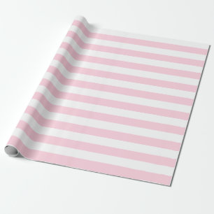 Papier Cadeau Grand papier d'emballage de rayures rose-clair et