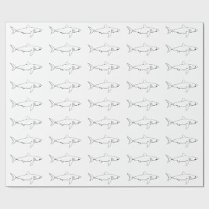 Papier Cadeau Grand papier d'emballage de requin blanc