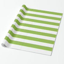 Grand papier d'emballage rayé vert pomme et blanc
