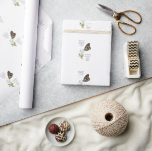 Papier Cadeau Grand Papillon,