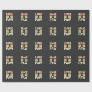 Papier Cadeau Grand Paw Chien Vintage Rétro