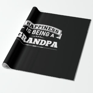 Papier Cadeau Grand-père Cadeau   Le Bonheur Est D'Être Grand-Pè