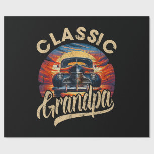 Papier Cadeau Grand-Père Classique Drôle Dire Voiture Amoureux H