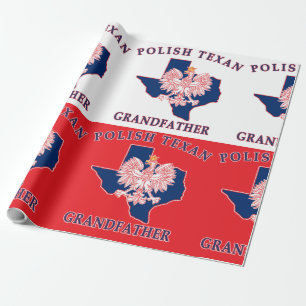 Papier Cadeau Grand-père texan polonais
