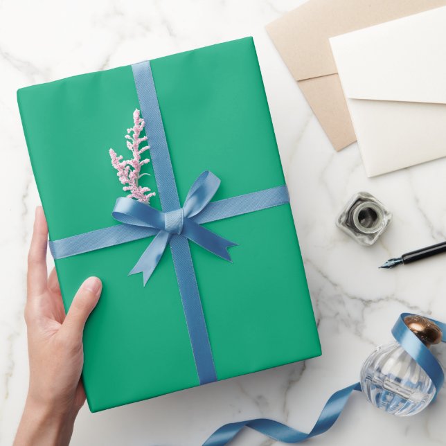 Papier Cadeau grand polygone vert sarcelle en forme de dossier  (Cadeaux)
