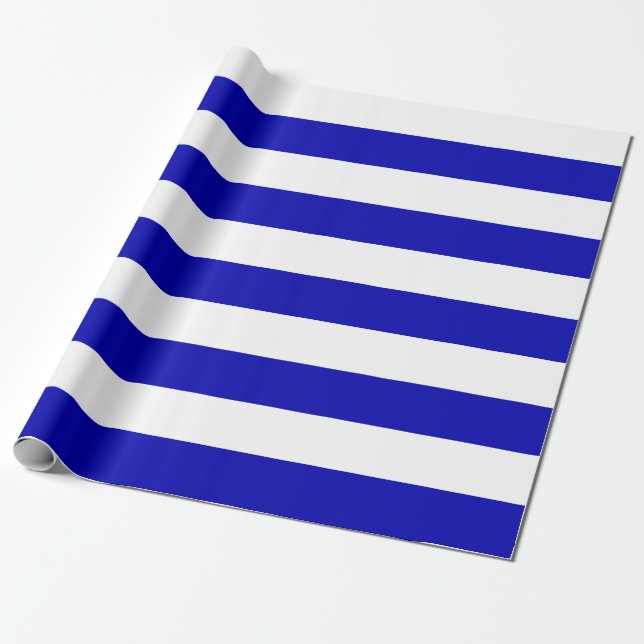 Papier Cadeau Grand Royal Bleu et Blanc (Déroulé)