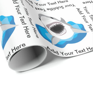 Papier Cadeau Grande attaque de requin blanc