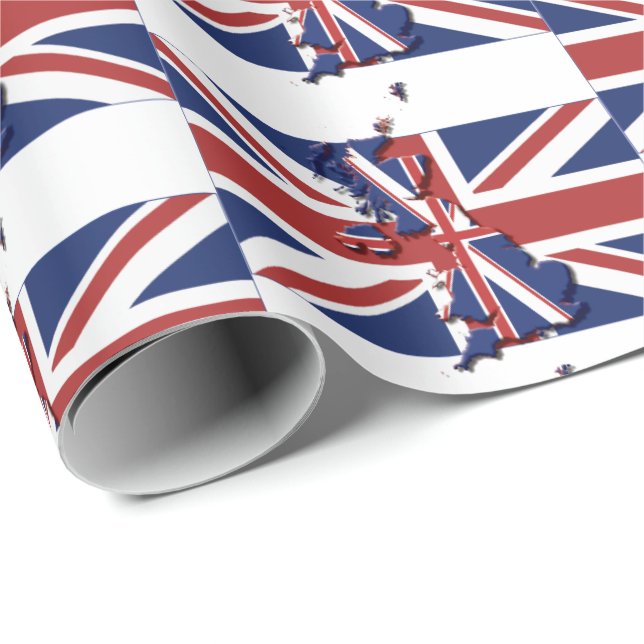 Papier Cadeau Grande Bretagne | Royaume-Uni | UNION JACK (Coin rond)