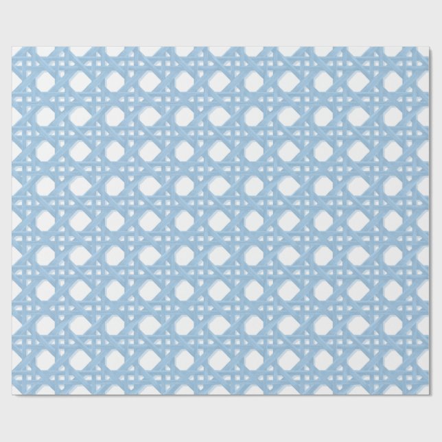 PAPIER CADEAU GRANDE CANNE SALLY EN A1C8E5 ET BLANC (Plat)