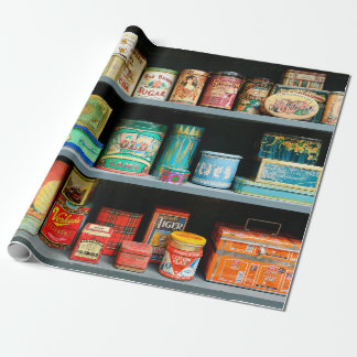 Papier Cadeau Grande collection de boîtes vintages colorées
