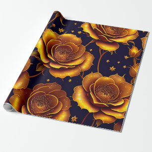 Papier Cadeau Grande Collection Rose de luxe Gold tendance