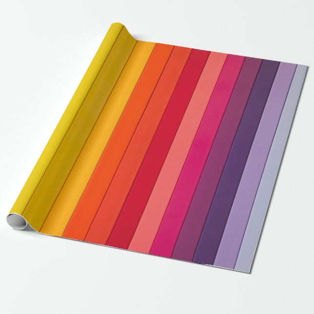 Papier Cadeau Grandes bandes arc-en-ciel géantes (Déroulé)